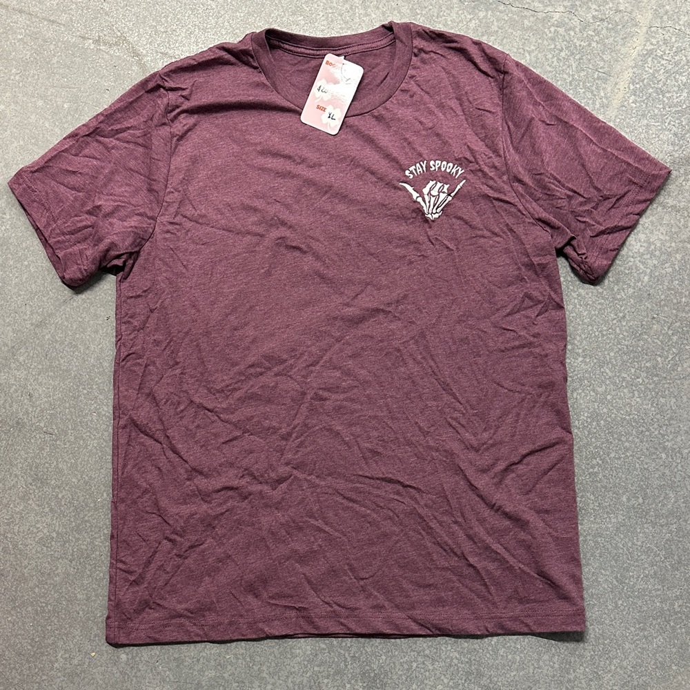 Stay Spooky Maroon T-Shirt - Halloween